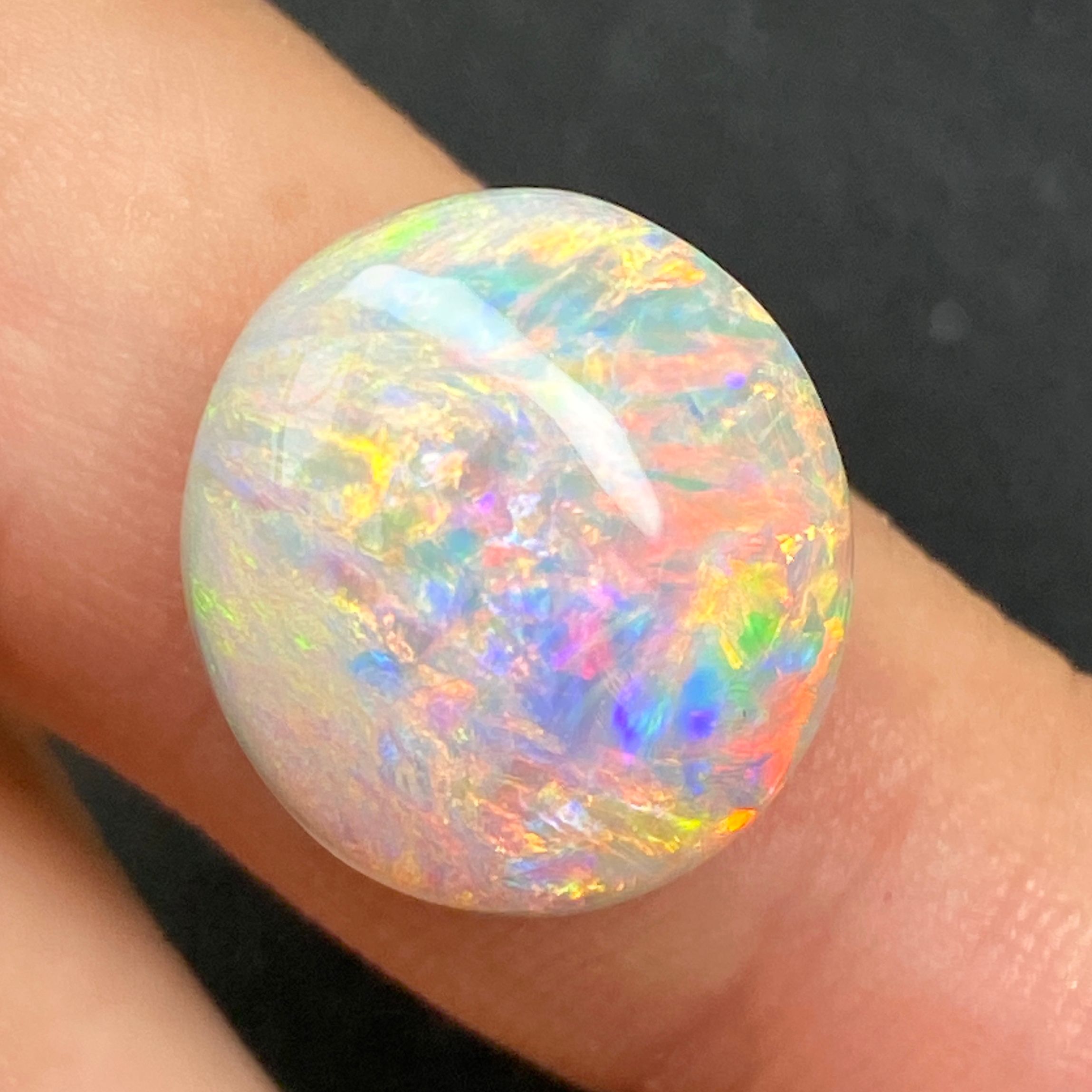 OPAL FACETED 13.46ct WHITE White EC AUSTRALIA NONE