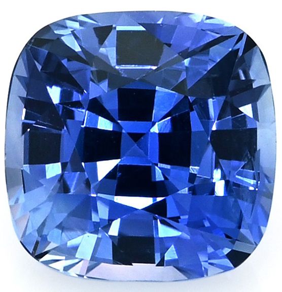 Szafir 3,13 ct, niebieski, szlif cushion