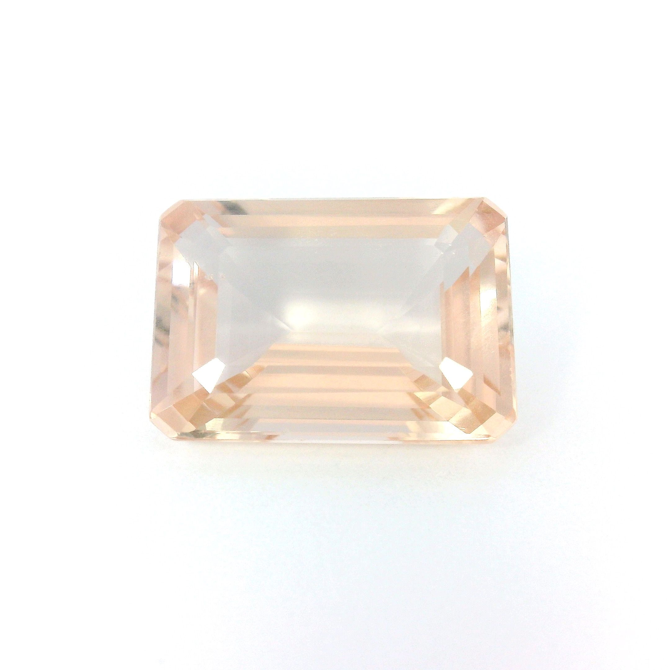Morganit 5,72 ct, różowy, szlif ośmiokątny