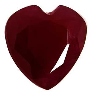 Rubin 1,48 ct, czerwony, szlif serce