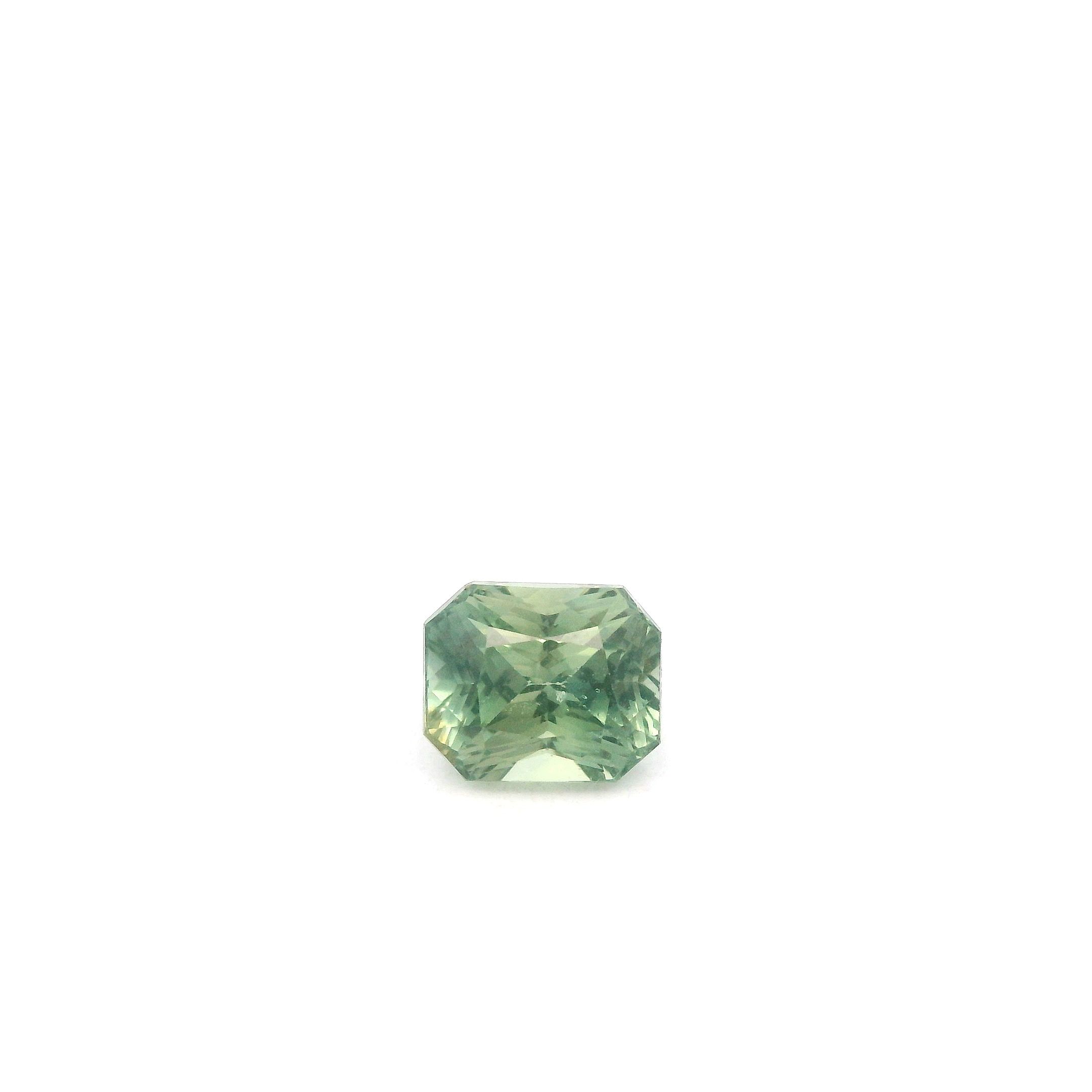 Szafir 1,03 ct, zielony, szlif ośmiokątny