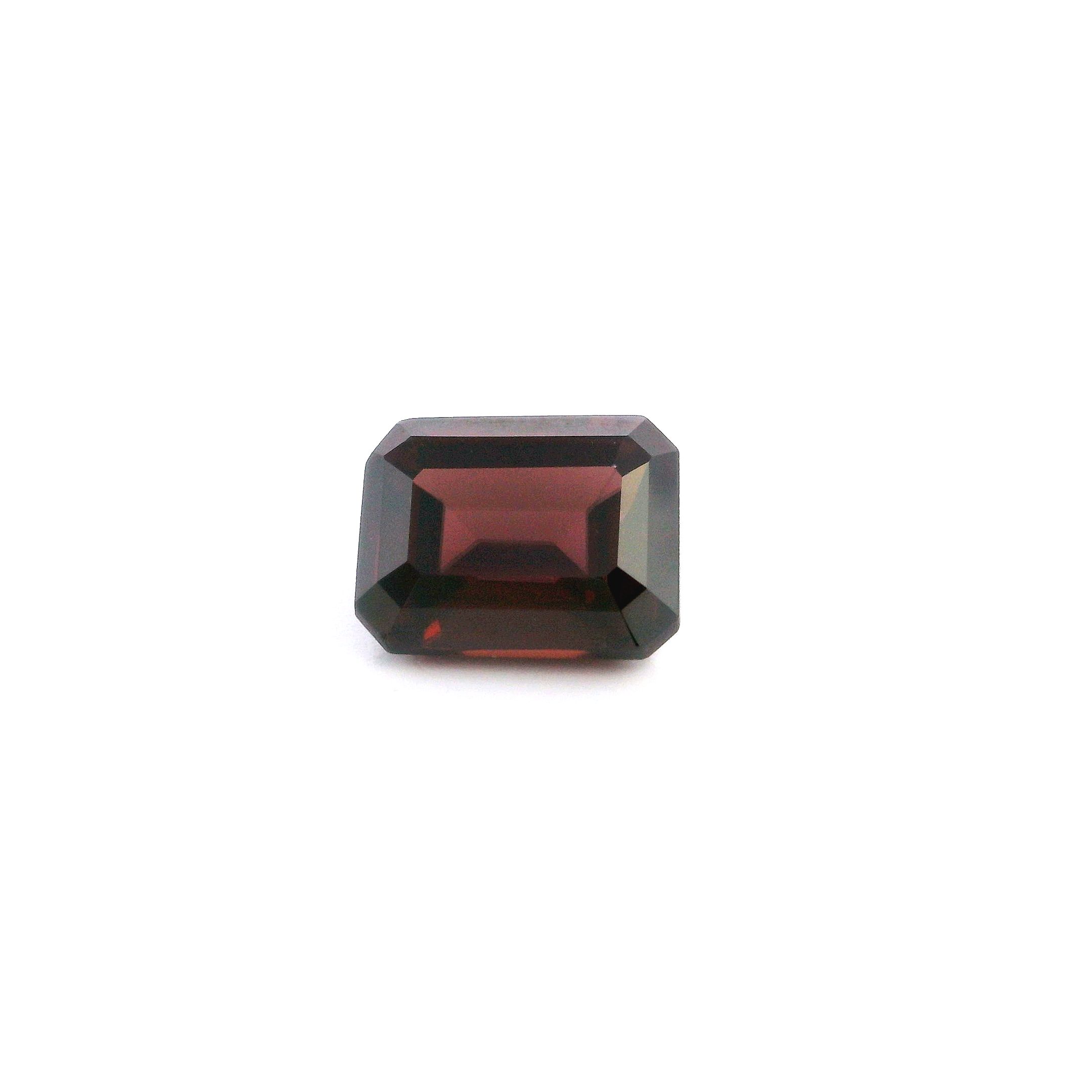 Cyrkon 3,64 ct, brązowy, szlif ośmiokątny