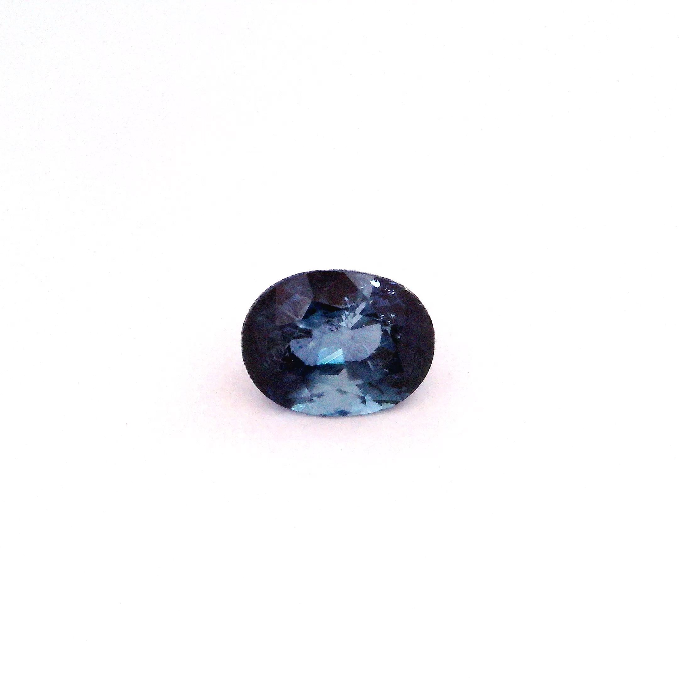 SAPPHIRE FACETED 3.29ct BLUE Deep Blue SI SRILANKA HEATED