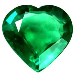 Szmaragd 2,76 ct, zielony, szlif serce