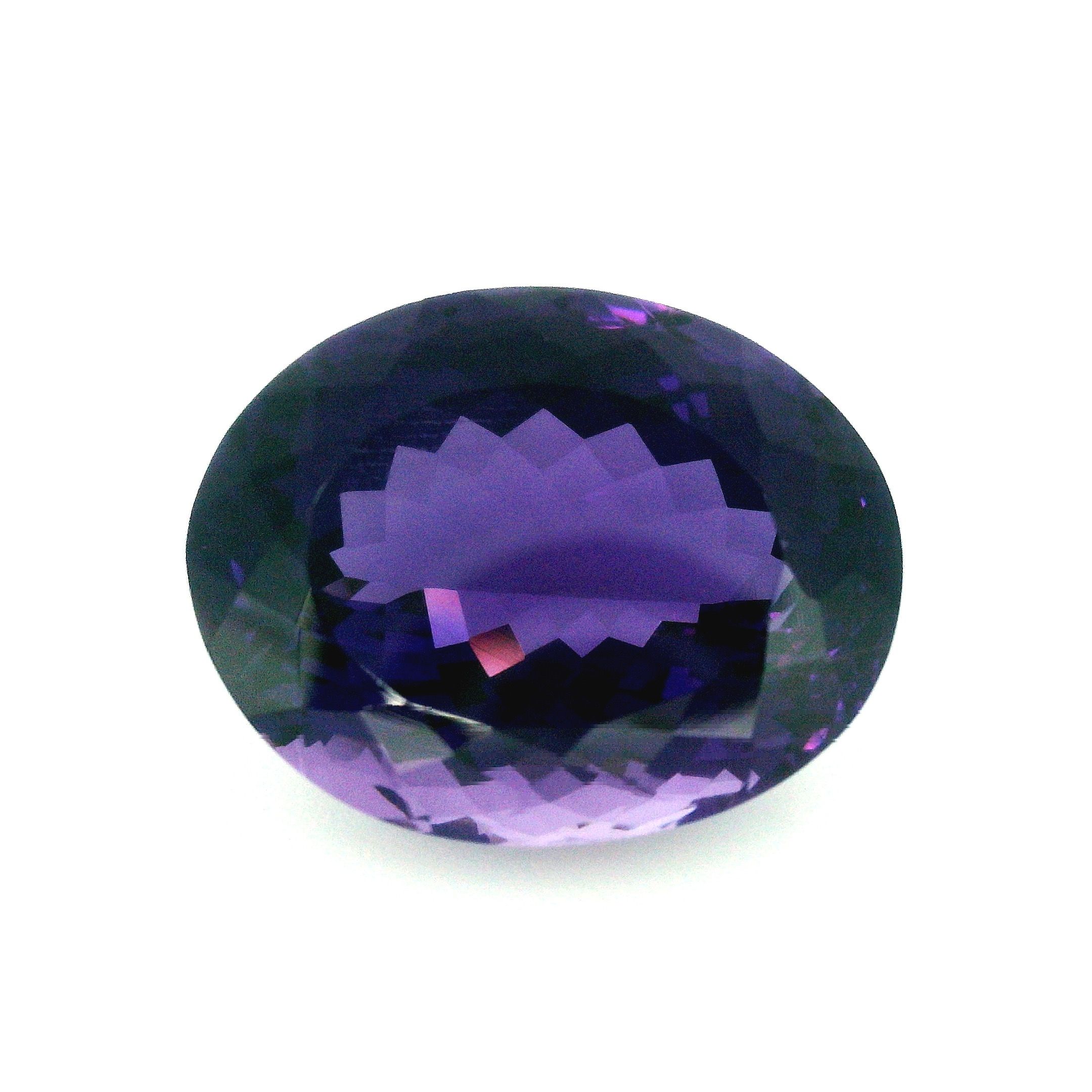 Ametyst 21,69 ct, purpurowy, szlif owalny