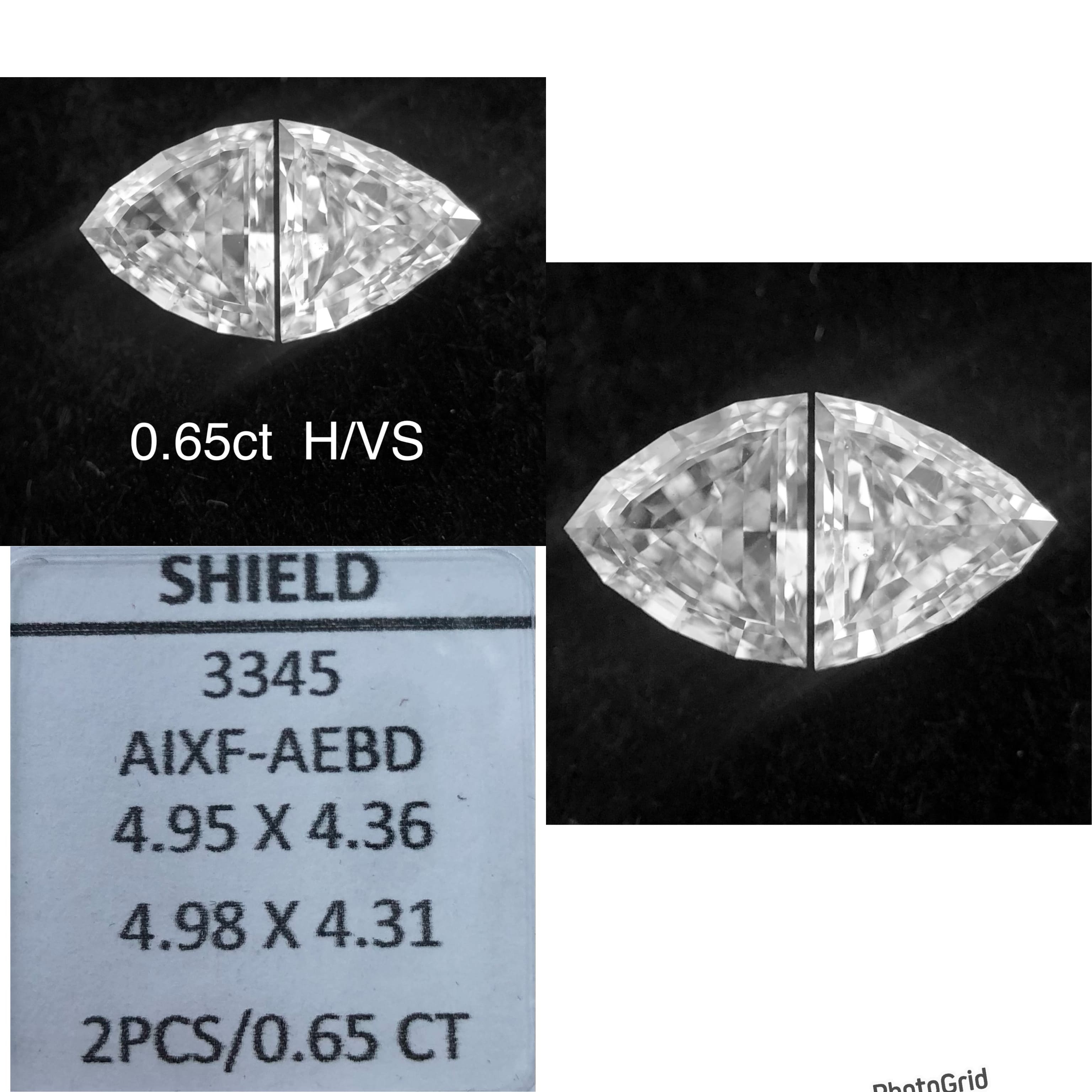 Prírodný diamant štít, VS1,...