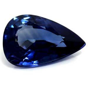 Szafir 1,04 ct, niebieski, szlif gruszka
