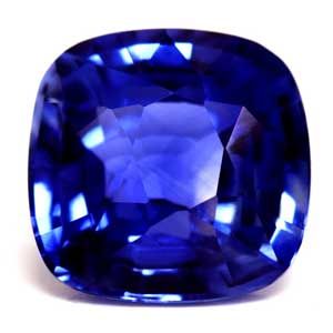 Szafir 3,73 ct, niebieski, szlif cushion
