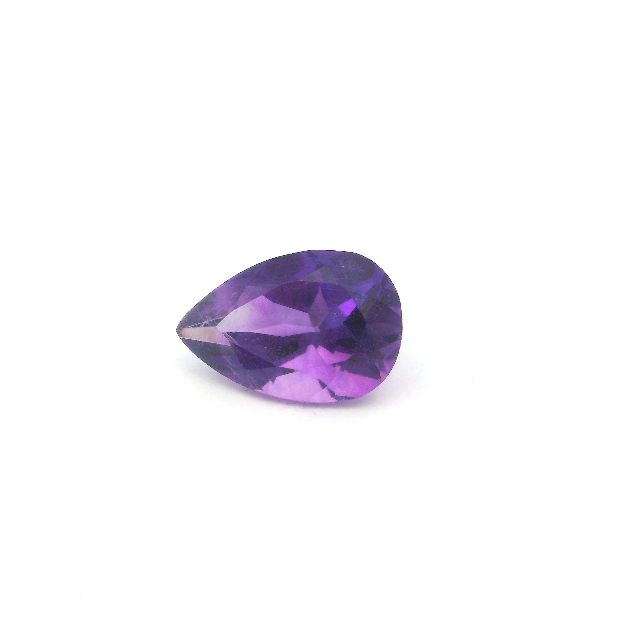 Ametyst 1,26 ct, purpurowy, szlif gruszka
