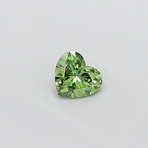 0.22 CT Fancy Vivid Green HEART