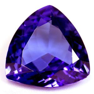 Tanzanit 2,65 ct, niebieski, szlif trilliant
