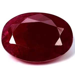 Rubin 1,73 ct, czerwony, szlif owalny