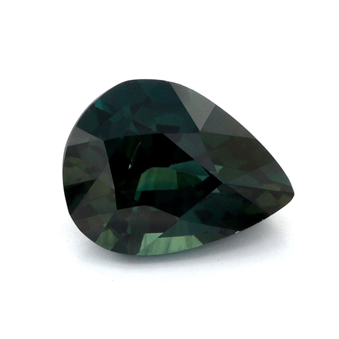Szafir 1,44 ct, morski, szlif gruszka