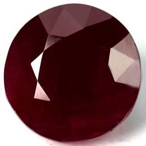 Rubin 4,34 ct, czerwony, szlif okrągły