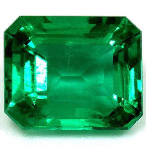 Szmaragd 2,55 ct, zielony, szlif szmaragdowy