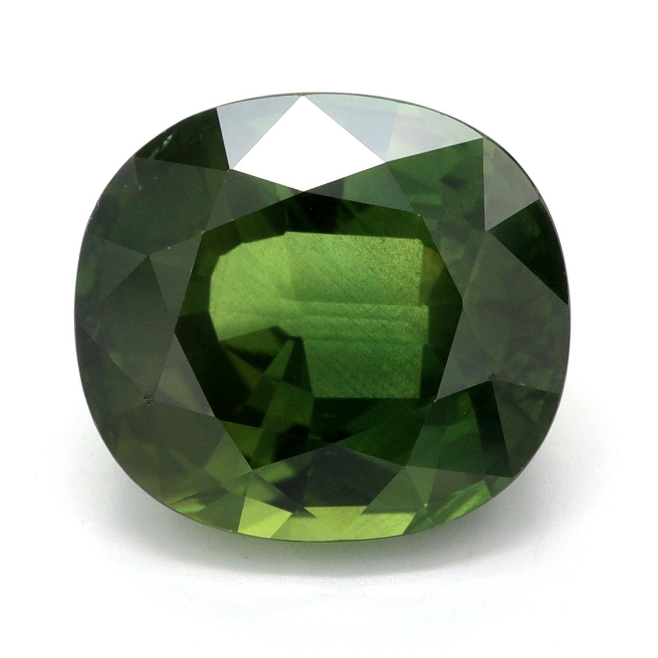 SAPPHIRE FACETED 4.89ct GREEN EC AUSTRALIA HEATED