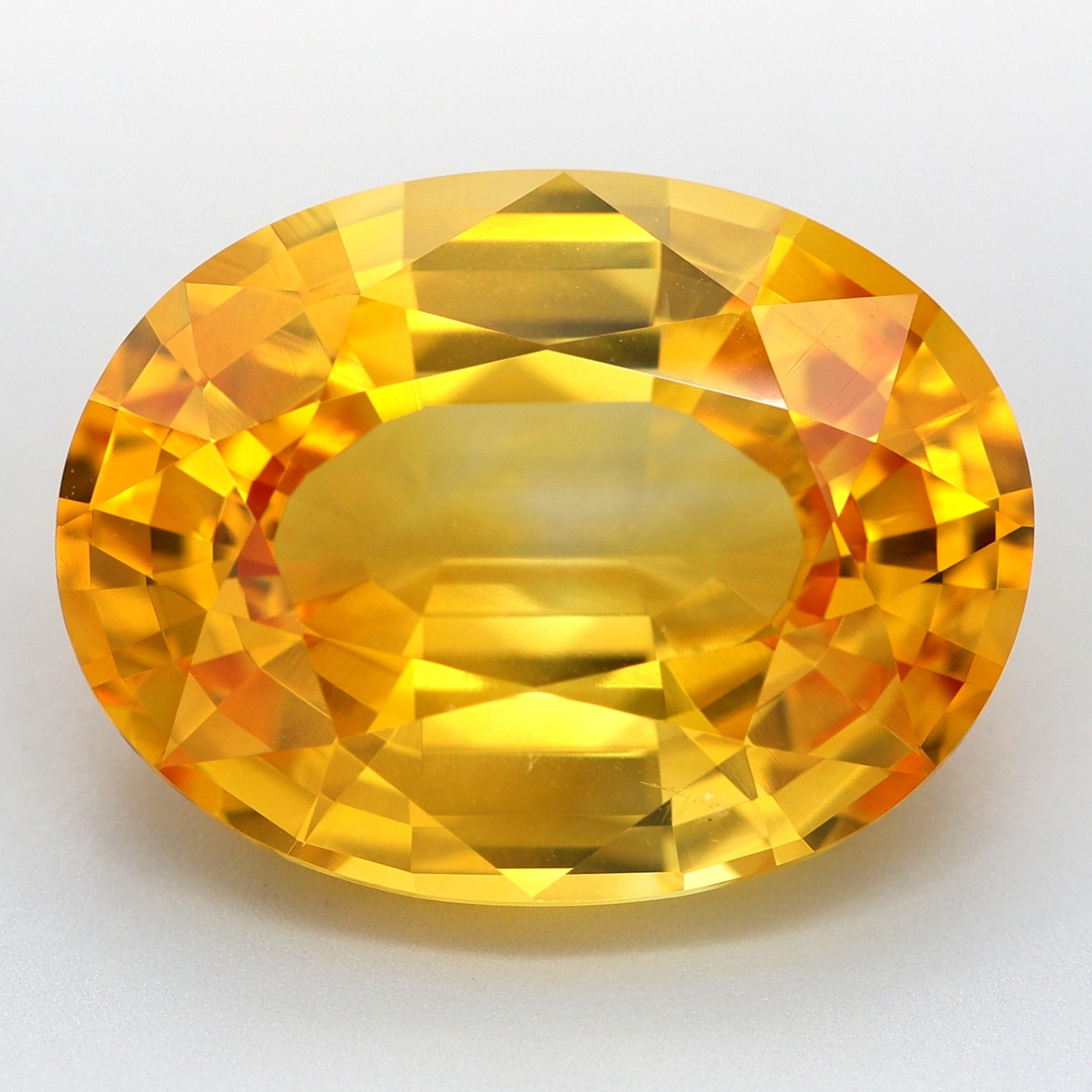 Szafir 11,11 ct, żółty, szlif owalny