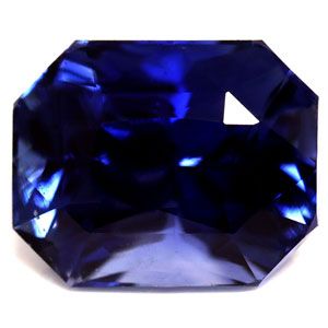 Szafir 2,08 ct, niebieski, szlif szmaragdowy