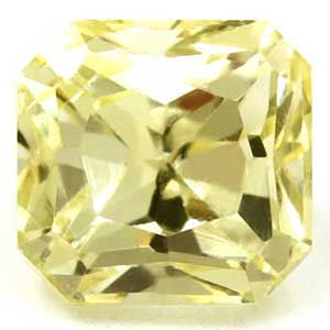 Szafir 1,31 ct, żółty, szlif szmaragdowy
