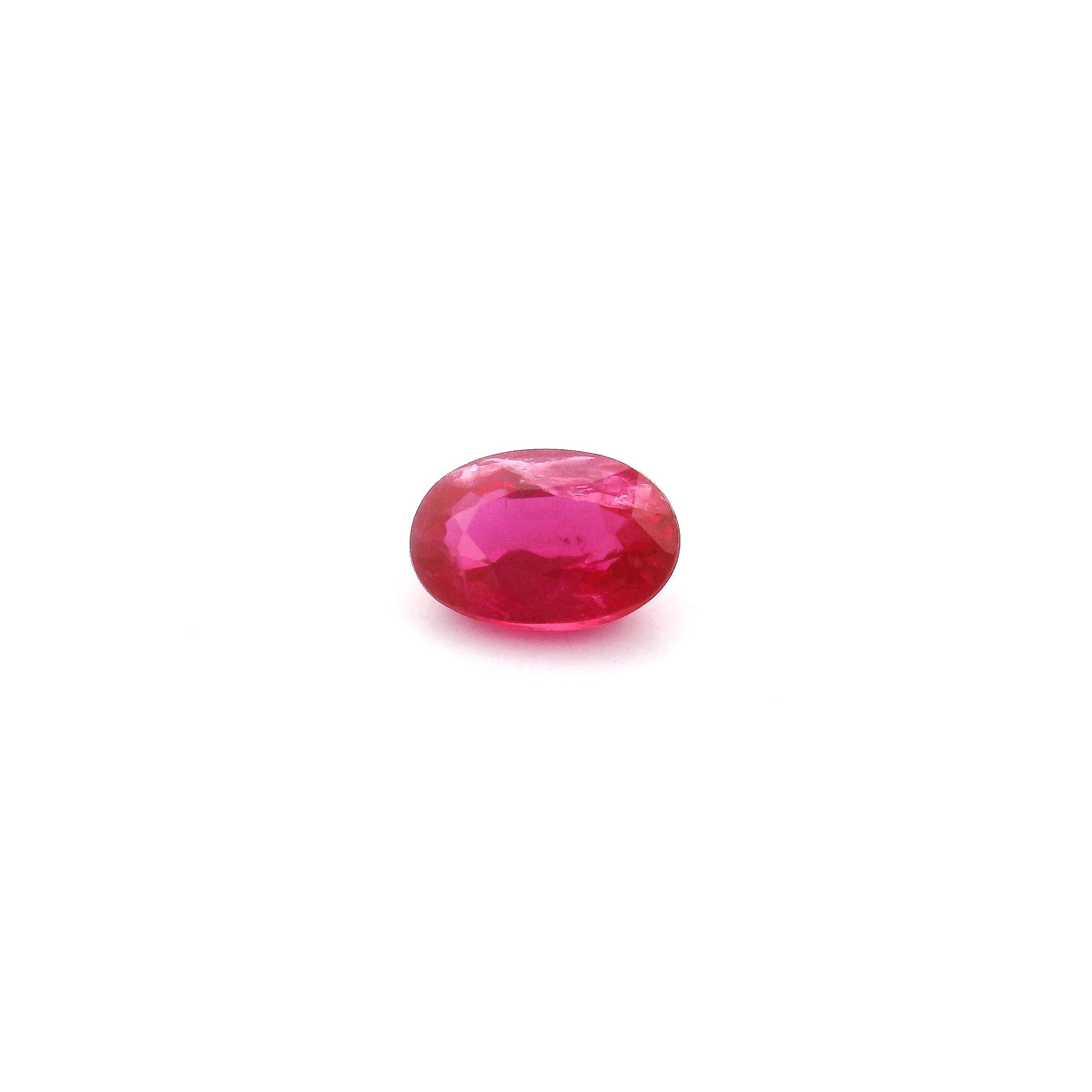 RUBY FACETED 0.72ct RED Medium Intense SI MOZAMBIQUE HEATED