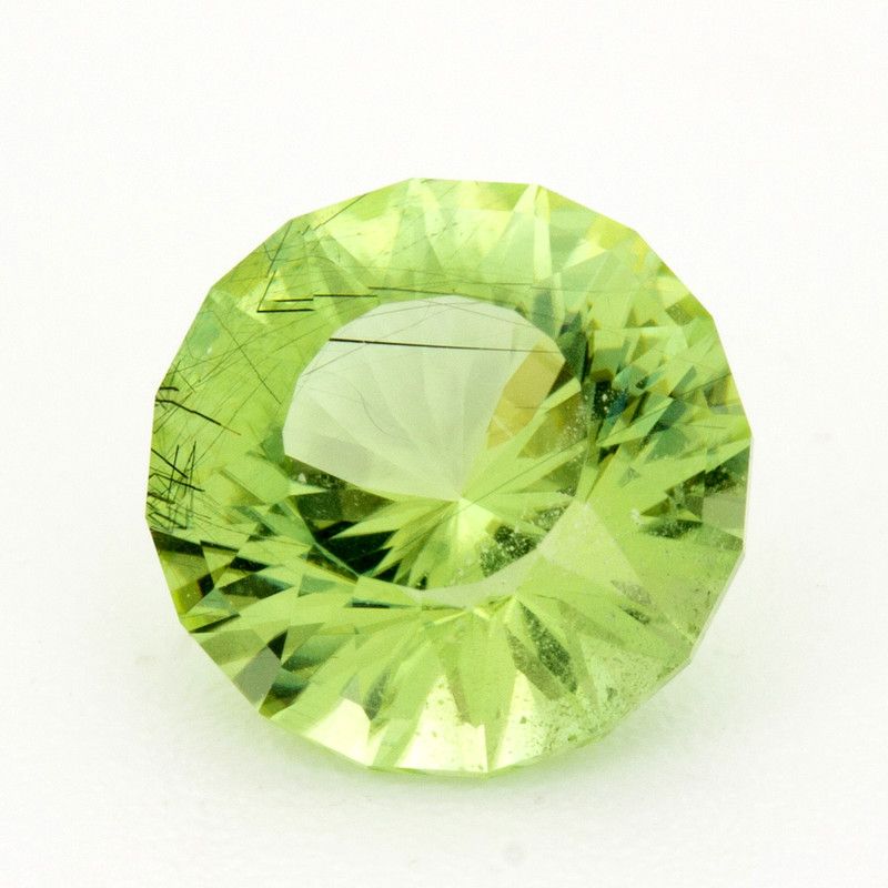 Perydot 2,50 ct, zielony, szlif okrągły