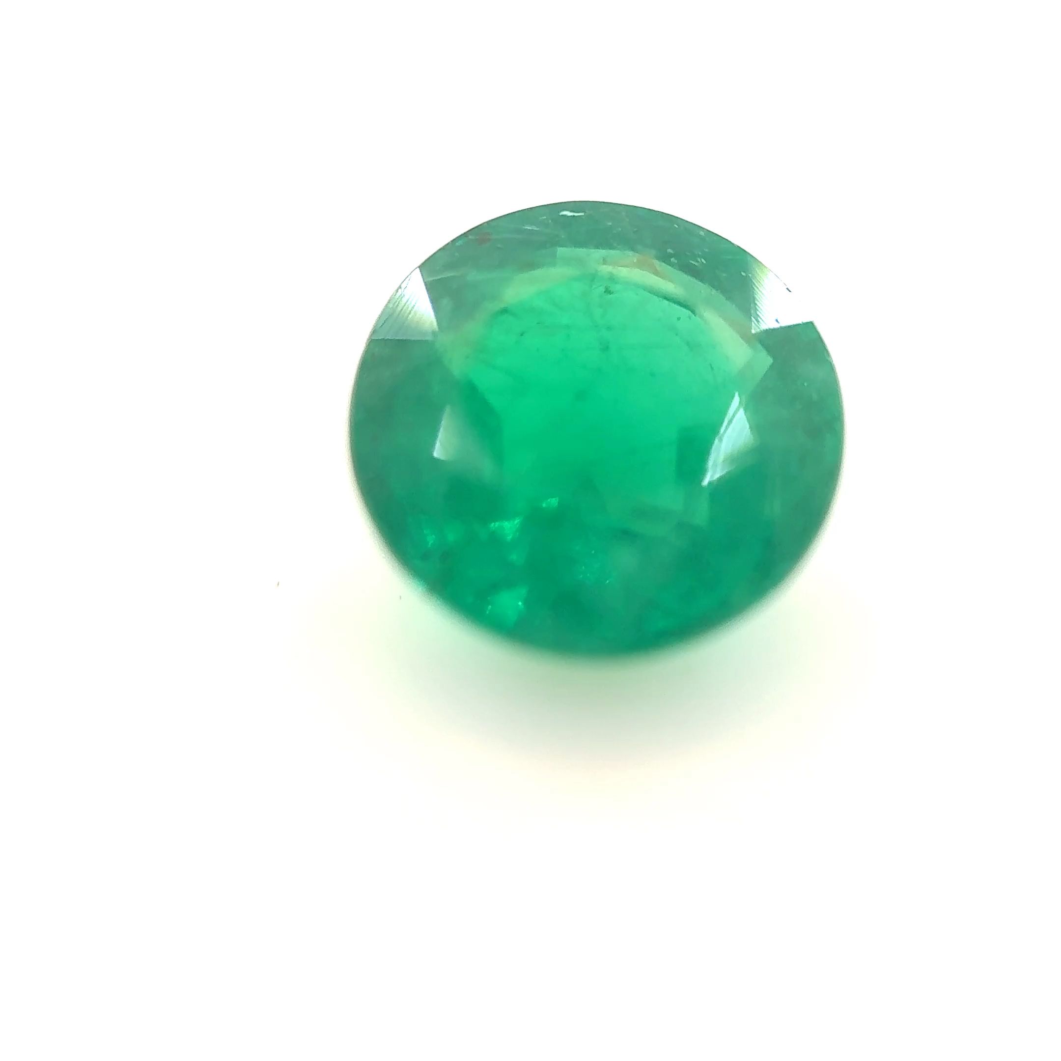 Szmaragd 1,54 ct, zielony, szlif okrągły