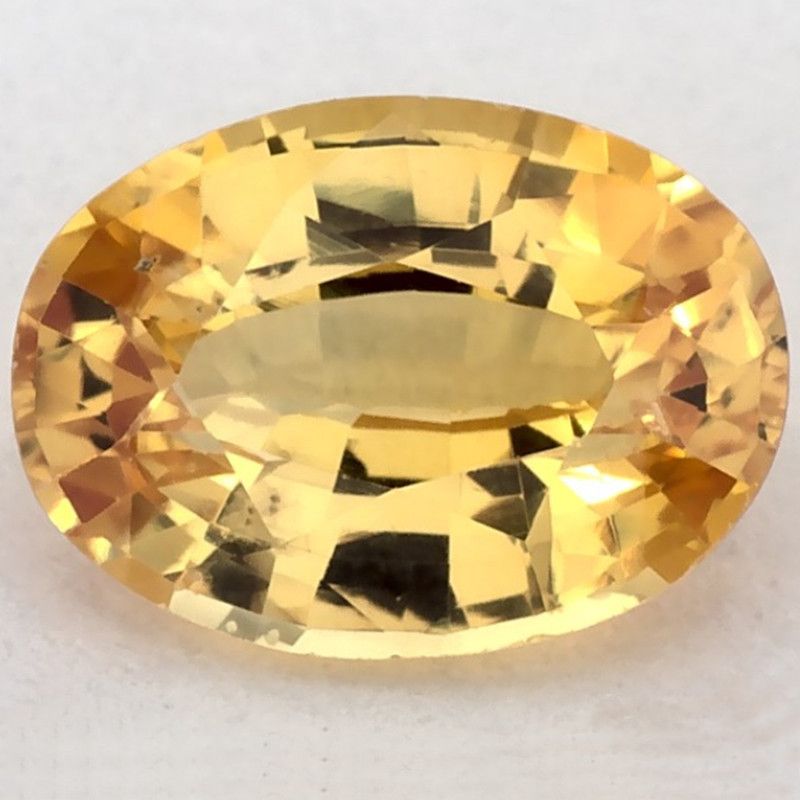 Szafir 1,09 ct, żółty, szlif owalny