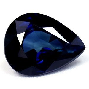 Szafir 2,95 ct, niebieski, szlif gruszka