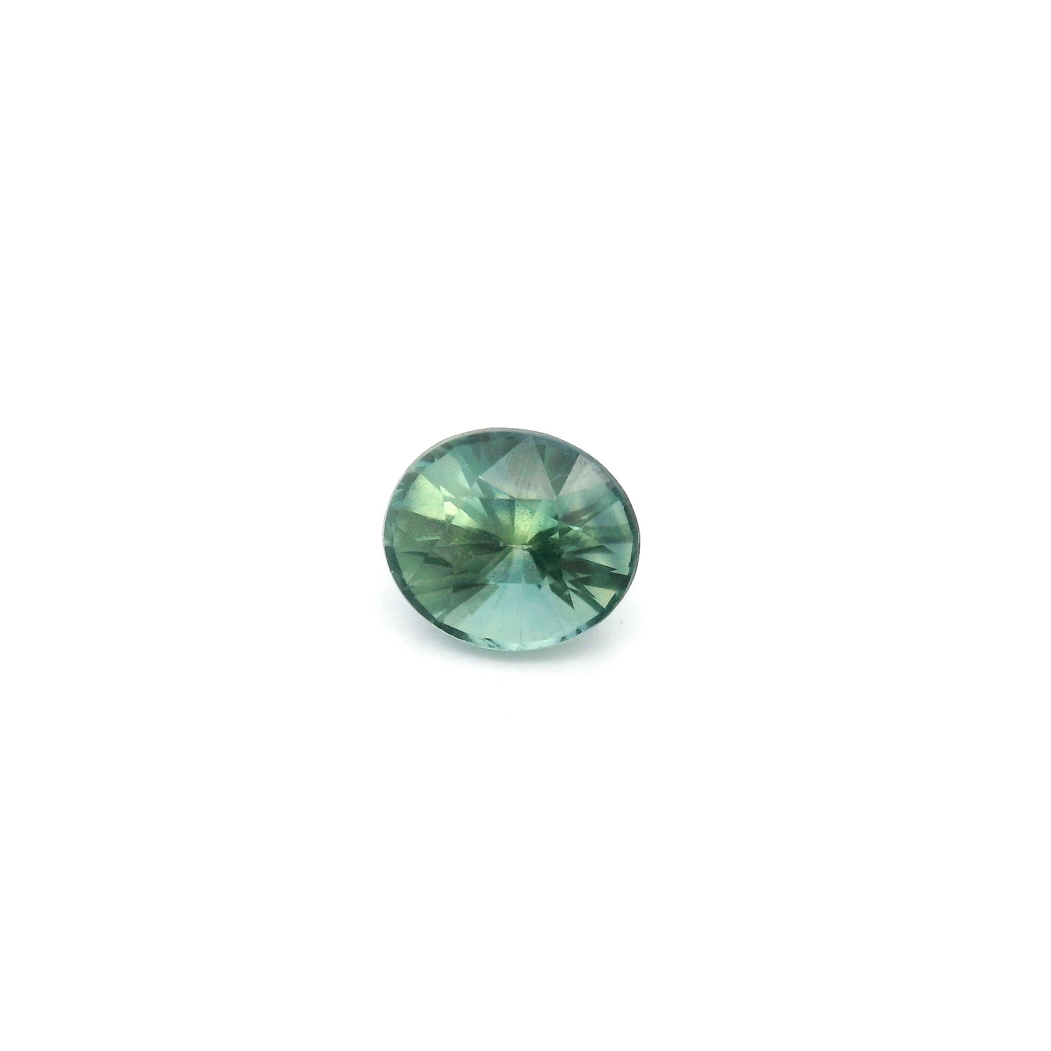 Szafir 1,04 ct, zielony, szlif owalny