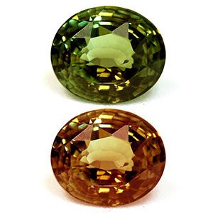 ALEXANDRITE FACETED 1.52ct GREEN Yellowish green to Brownish Purple EC SRILANKA NONE