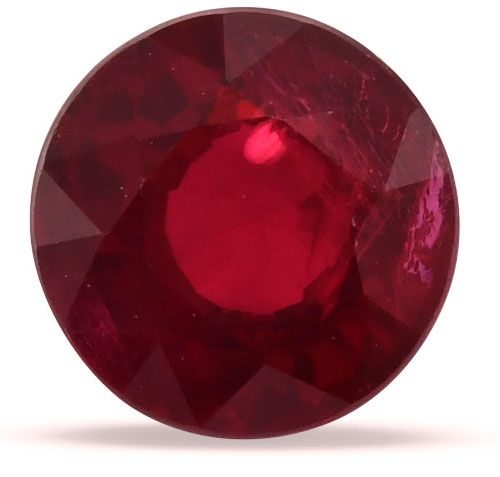 Rubin 1,56 ct, czerwony, szlif okrągły