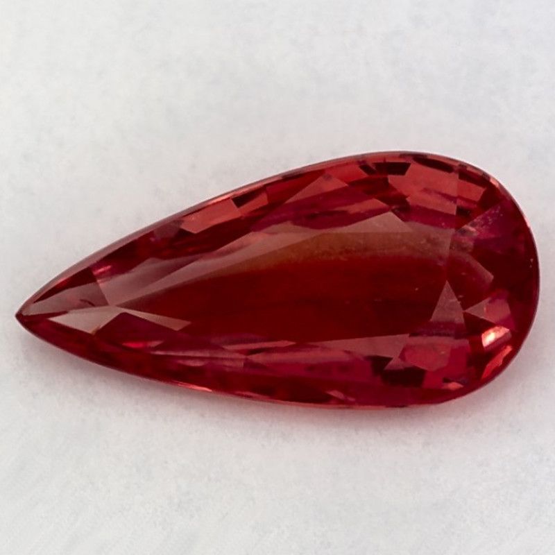 Rubin 1,96 ct, czerwony, szlif gruszka