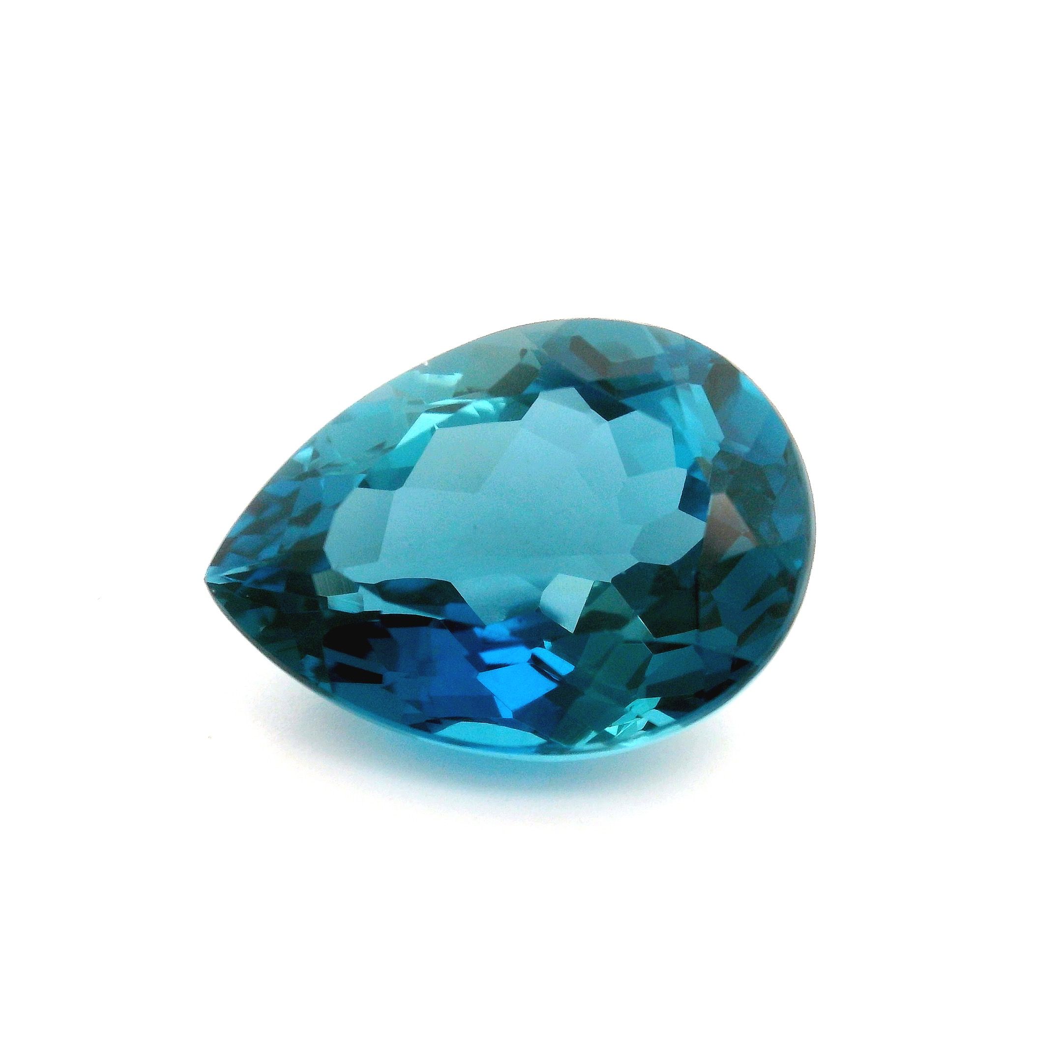 Topaz 14,99 ct, niebieski, szlif gruszka