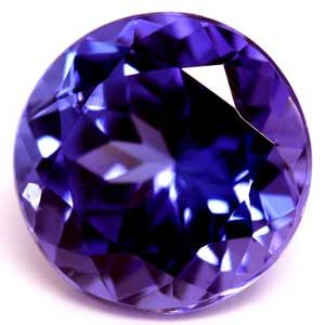 Tanzanit 1,63 ct, niebieski, szlif okrągły