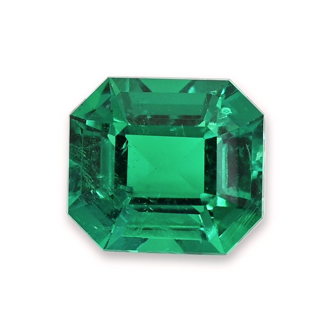 Szmaragd 1,74 ct, zielony, szlif szmaragdowy