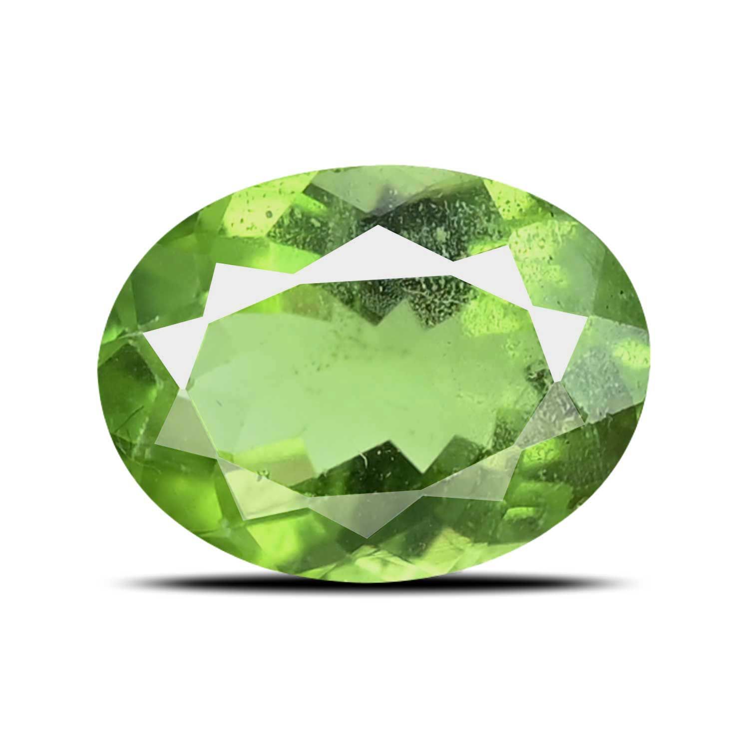 PERIDOT FACETED 4.59ct GREEN MI AFGHANISTAN NONE