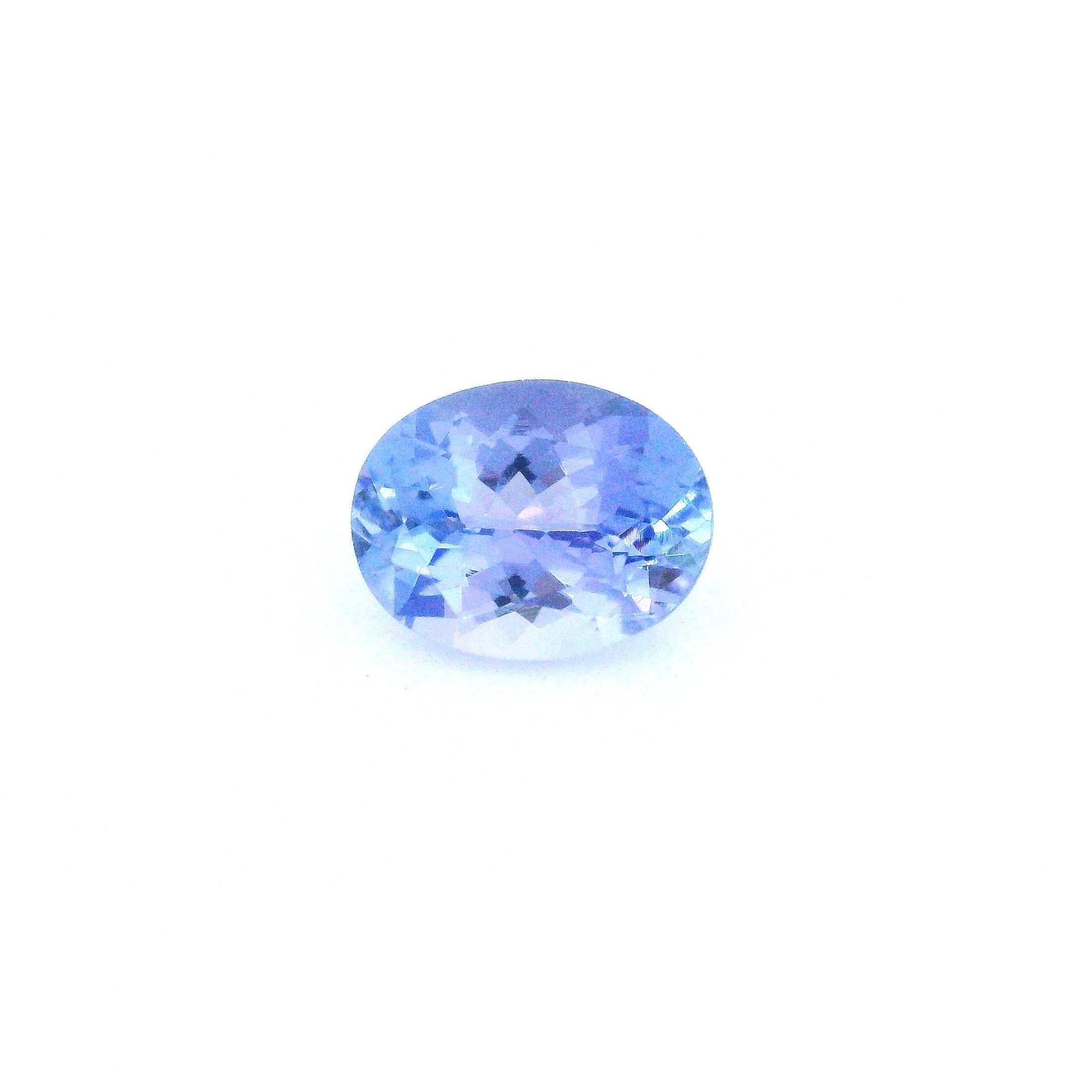 Tanzanit 1,64 ct, niebieski, szlif owalny