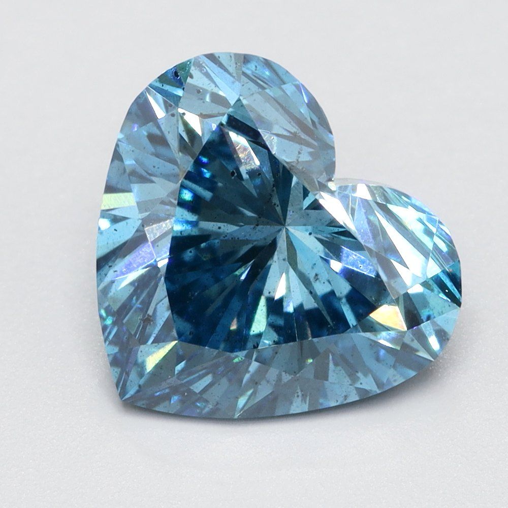 1.52 CT Fancy Vivid Blue HEART