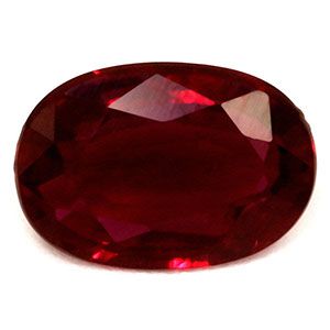 Rubin 1,00 ct, czerwony, szlif owalny