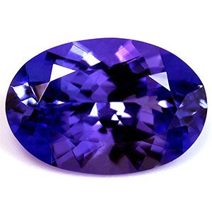 Tanzanit 3,37 ct, niebieski, szlif owalny