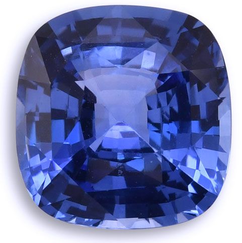Szafir 8,12 ct, niebieski, szlif cushion