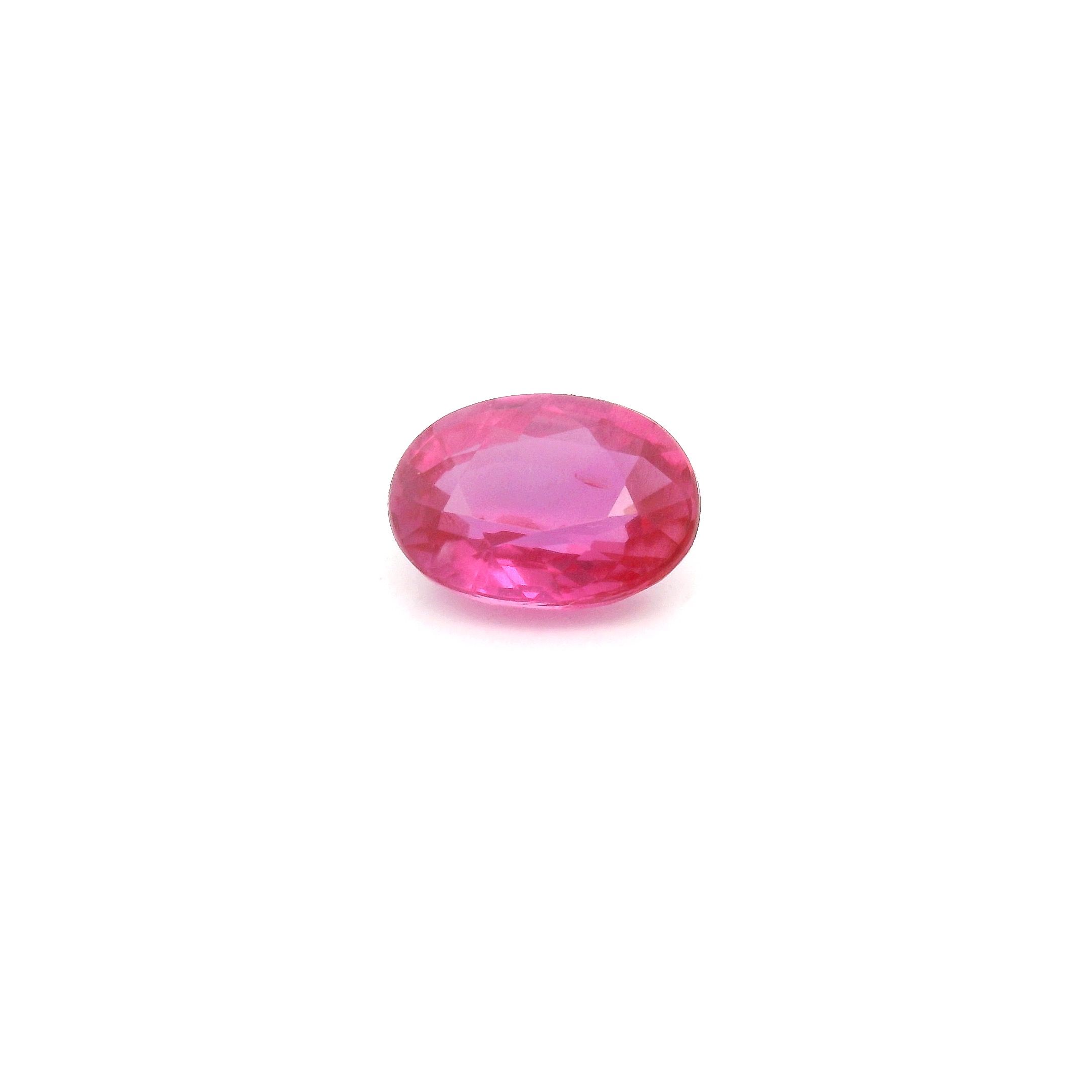 Rubin 1,14 ct, czerwony, szlif owalny