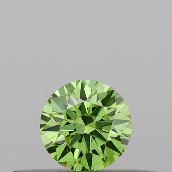 0.21 CT Fancy Vivid Green ROUND