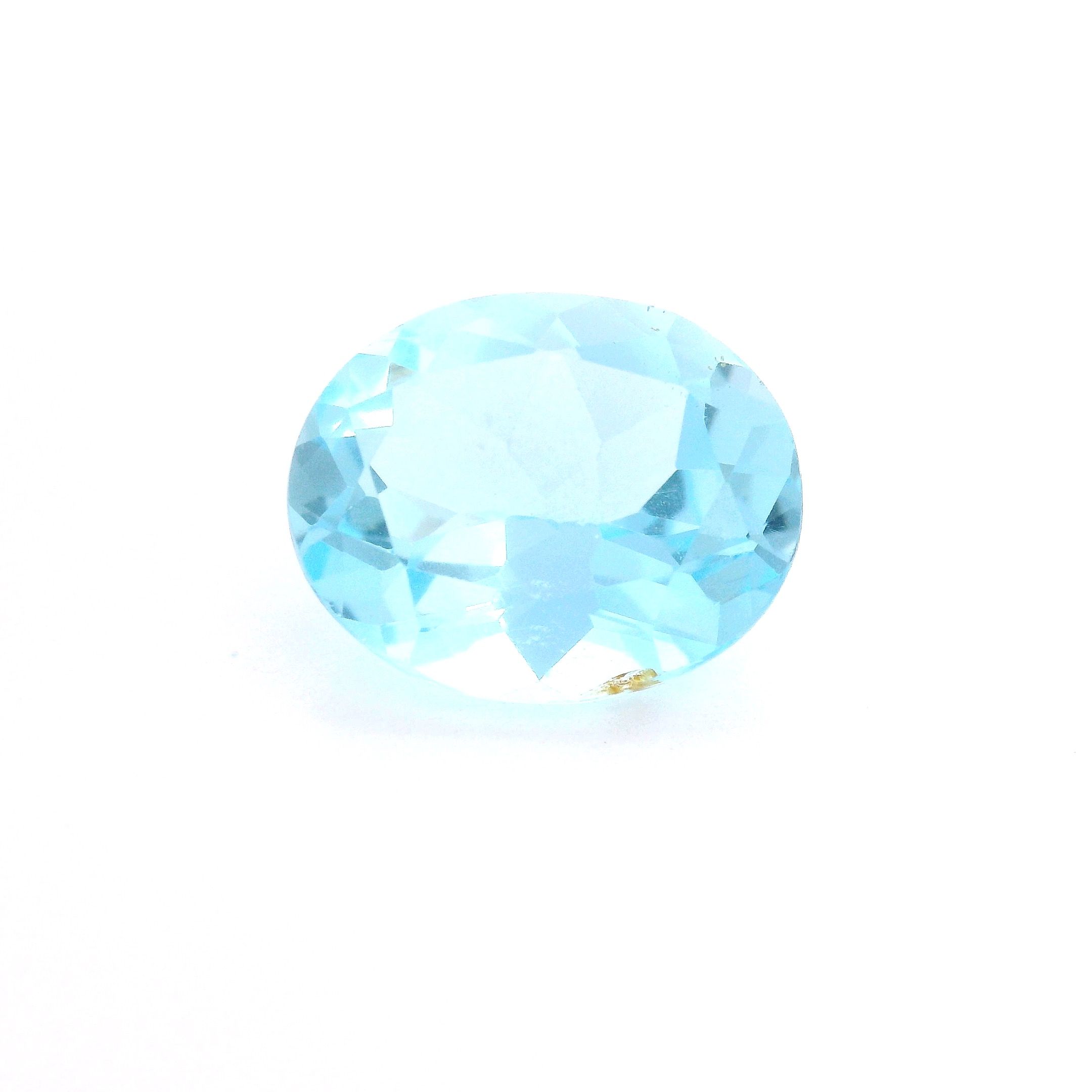 Topaz 5,36 ct, niebieski, szlif owalny