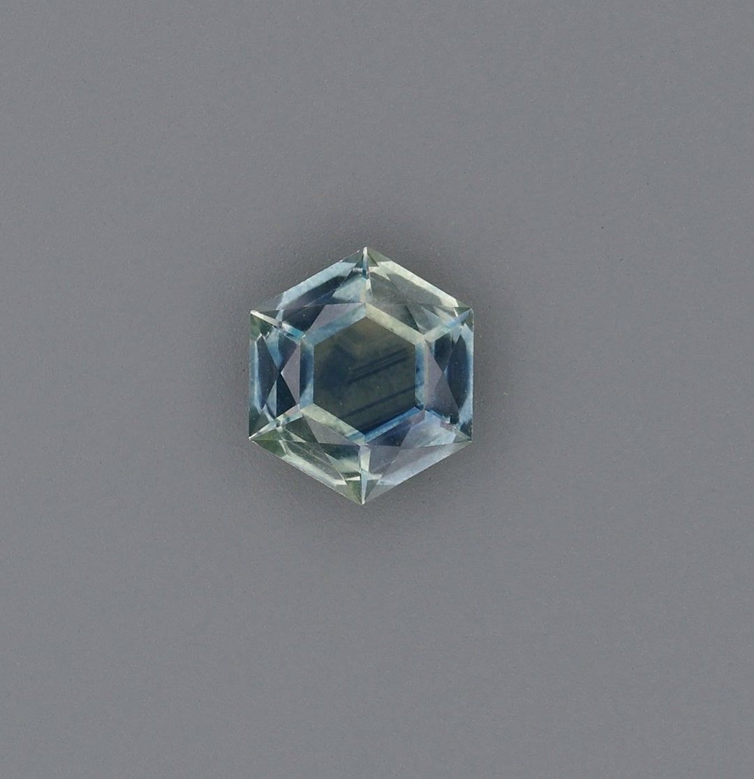 SAPPHIRE FACETED 1.13ct GREEN Green EC UNITEDSTATES HEATED
