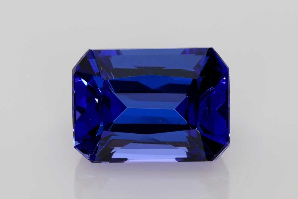 Tanzanit 9,93 ct, niebieski, szlif szmaragdowy