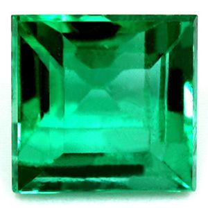 Szmaragd 1,39 ct, zielony, szlif kwadratowy