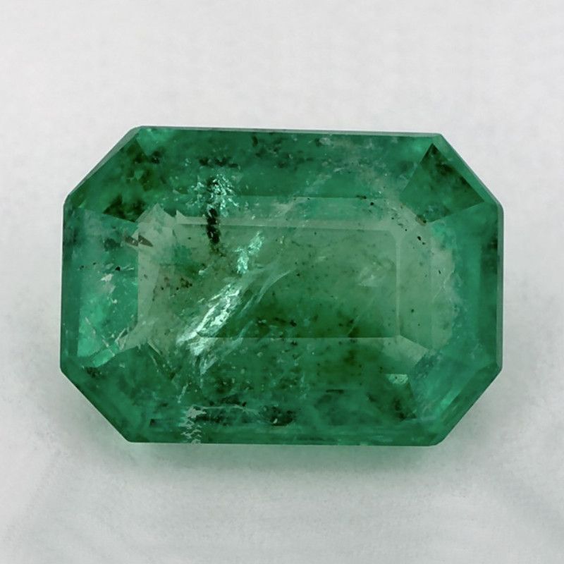 Szmaragd 1,56 ct, zielony, szlif ośmiokątny