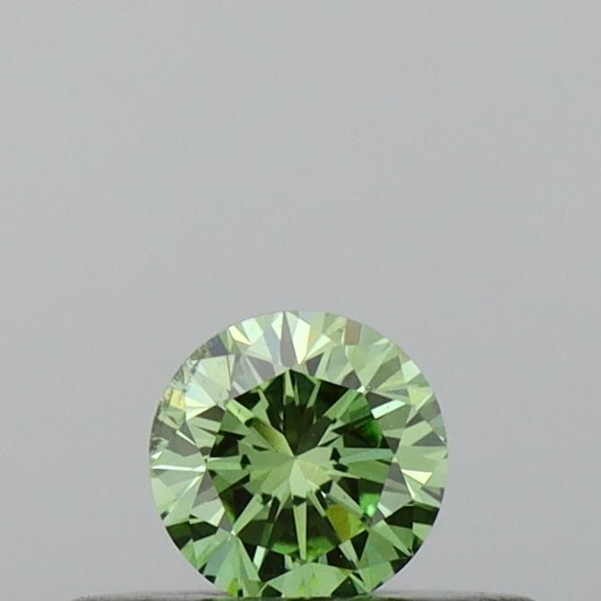 0.19 CT Fancy Vivid Green ROUND