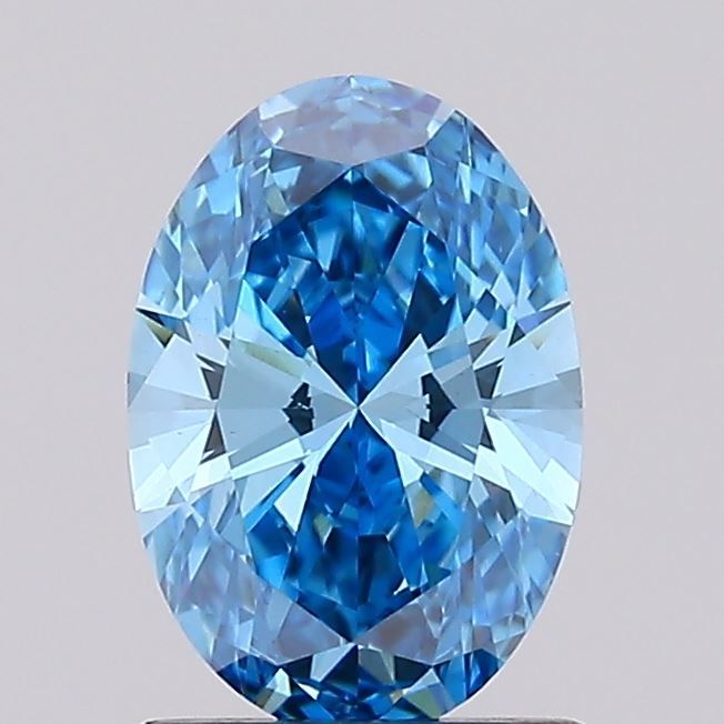 1.08 CT Fancy Vivid Blue OVAL